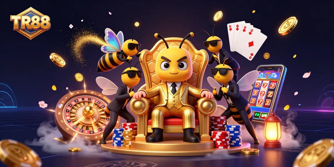 Experience the thrilling world of TR88 with captivating gaming elements and vibrant characters in an engaging casino scene.