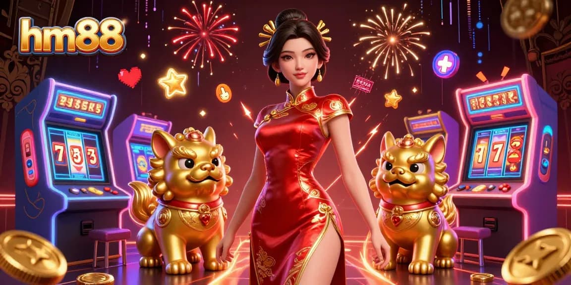 Experience exciting gameplay at hm88 with vibrant slot machines and animated characters.