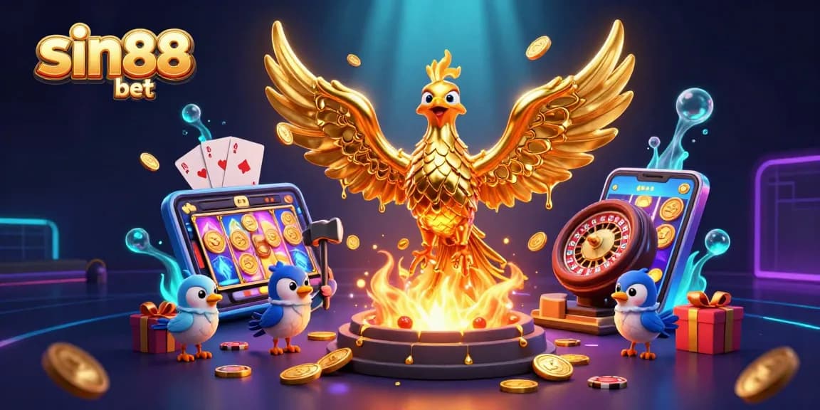 Win big with sin88 bet as golden phoenix and gaming elements burst onto the scene!