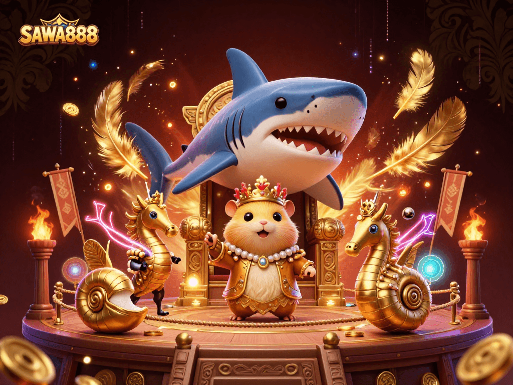 Experience SAWA888's thrilling gaming realm with unique characters and dynamic atmosphere.