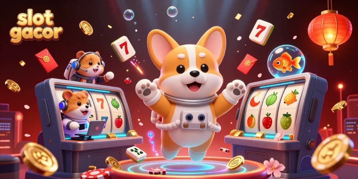 Experience exhilarating slot gacor action with charming characters in a vibrant casino scene.
