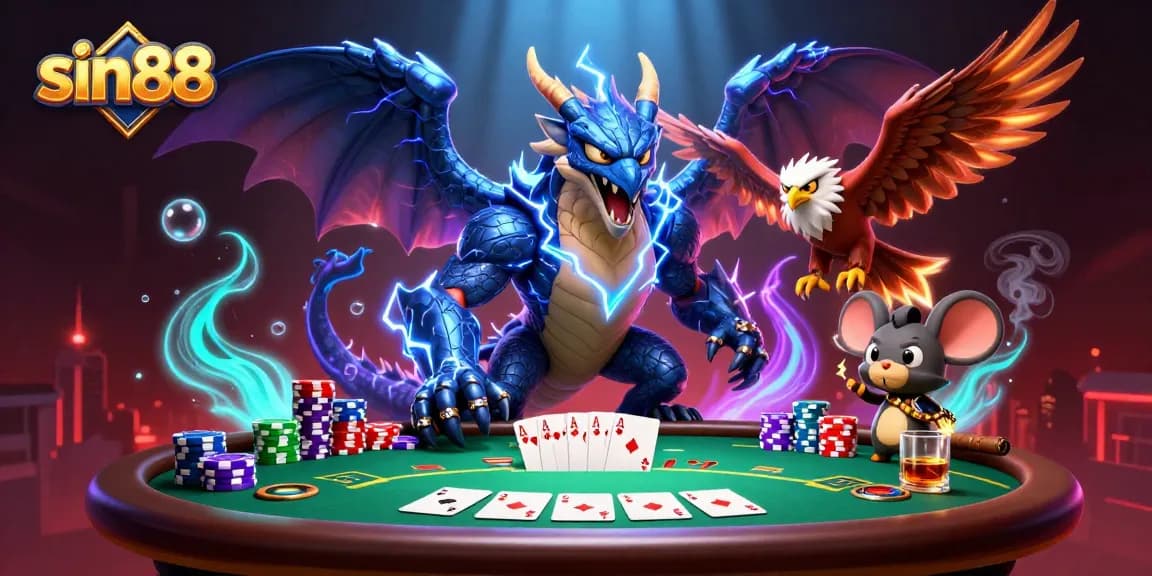 Experience sin88 excitement with dramatic poker action in a vibrant 3D scene.