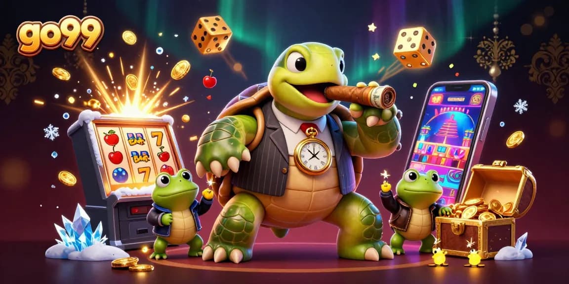 Engage in dynamic gaming with go99 featuring a turtle mobster and casino surprises.