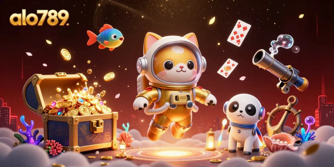 Engage with the thrilling world of alo789 casino gaming with a vibrant cosmic illustration.