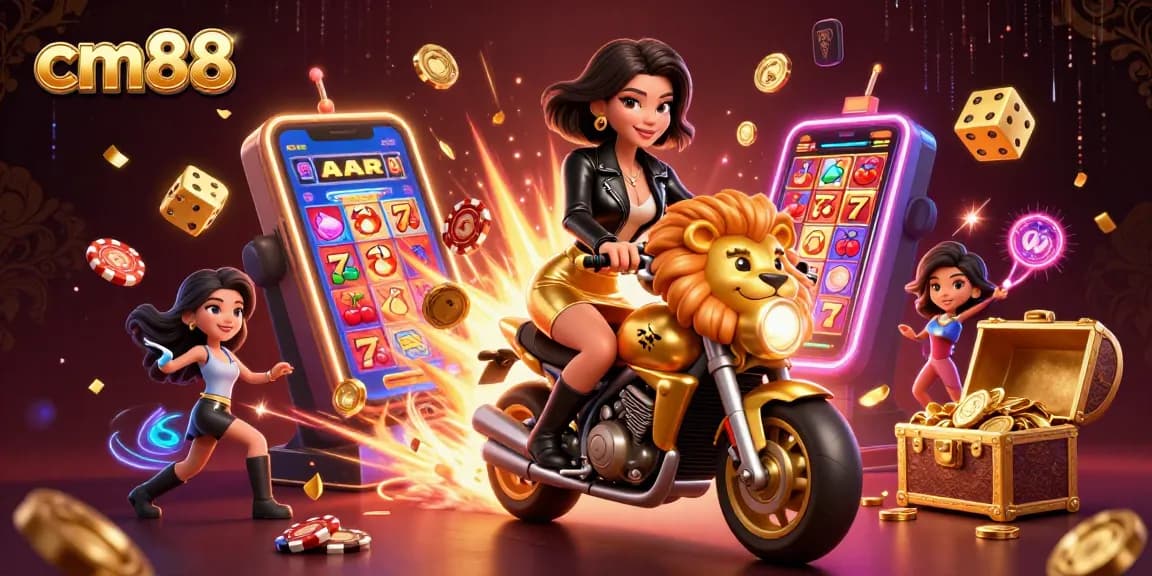 Experience the thrill of cm88 casino gaming with a vibrant 3D illustration showcasing excitement.