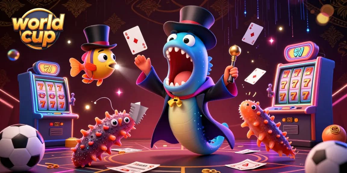 Engage in world cup thrills with sports betting, illustrated with dynamic characters and rich gaming elements.