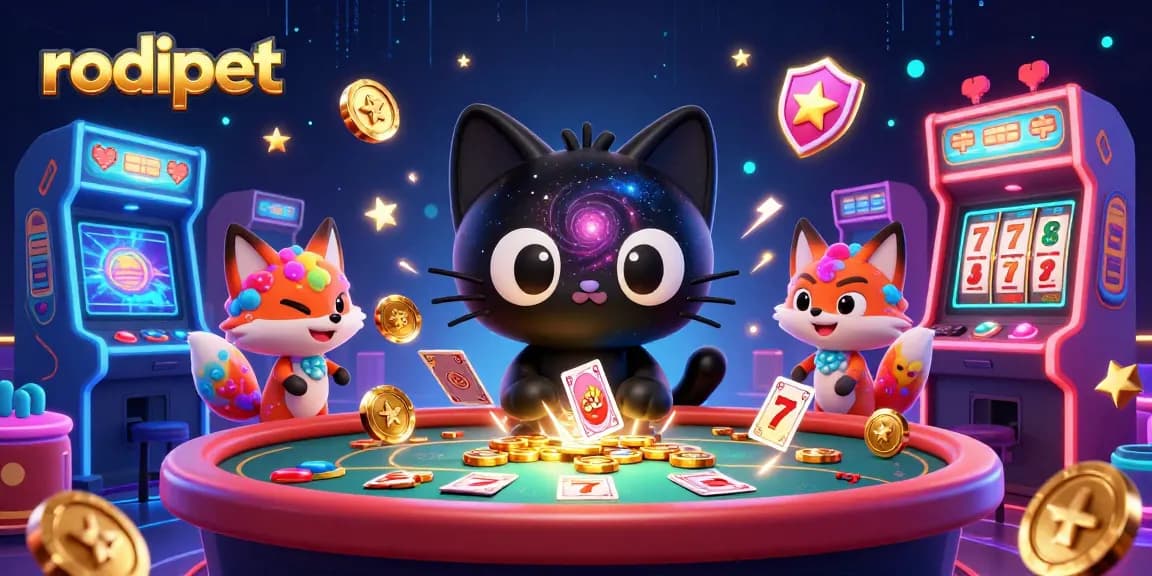 Experience the thrill of rodipet at a cosmic casino table, winning against the odds!