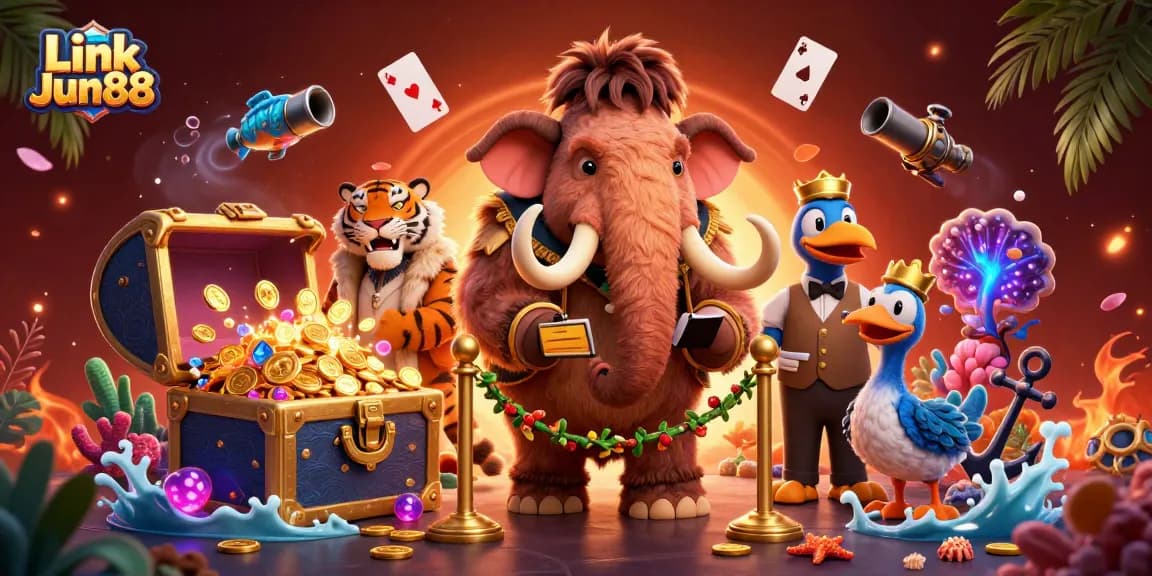 Experience the excitement with Link Jun88, where the casino world comes alive with vibrant characters and treasures.