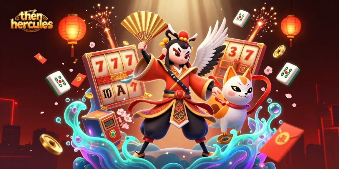 Engage in action with thần hercules inspired casino scenes featuring vibrant gaming elements.