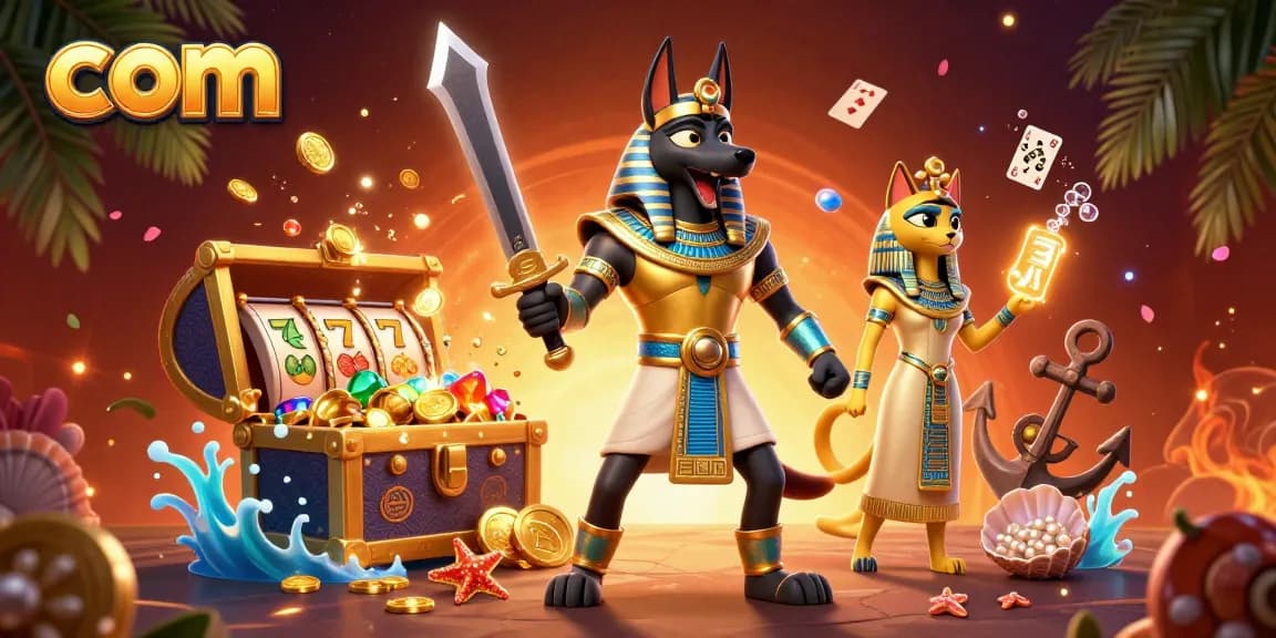 Engage with thrilling casino adventures featuring com and jackpot symbols in a vibrant 3D scene.