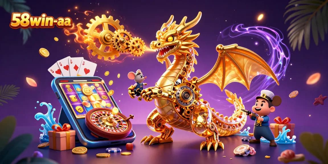 Experience thrilling gameplay at 58win-aa with colorful slots, poker action, and dynamic casino excitement.