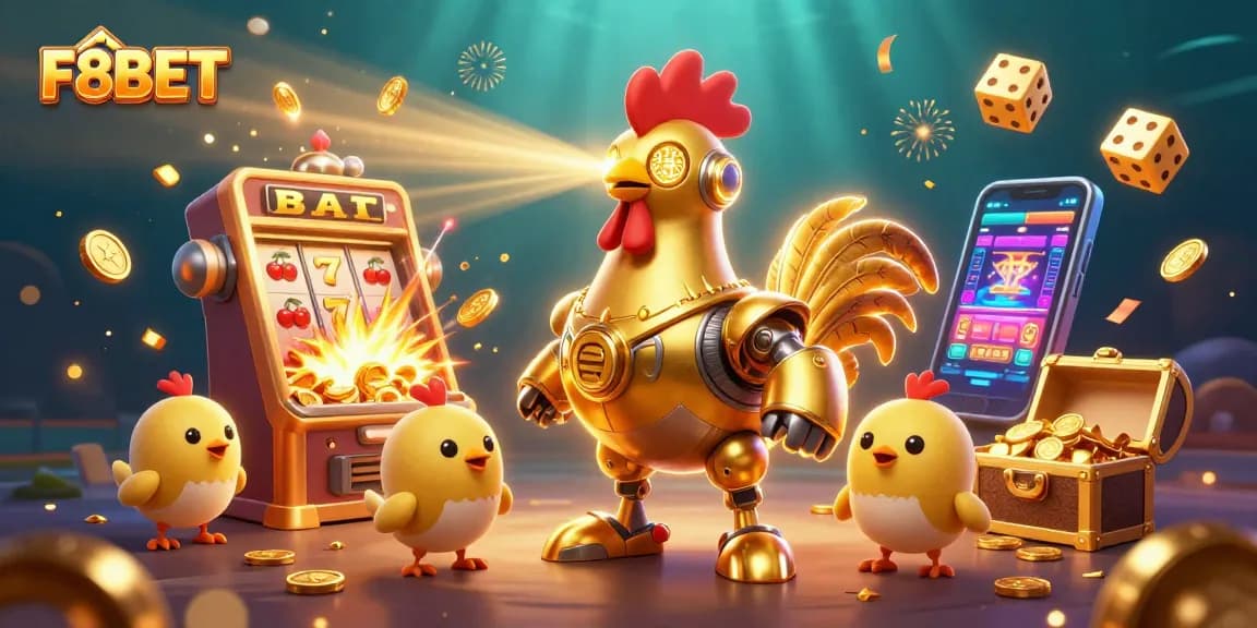 Experience F8BET's thrilling slot game jackpot with dynamic characters and action-packed visuals.