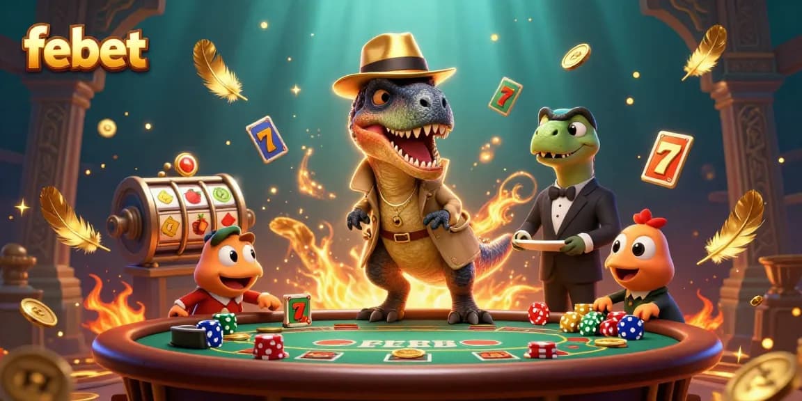 Experience thrilling gameplay with febet at an energetic blackjack table amidst vibrant casino elements.