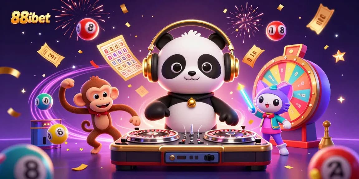 Engage with thrilling 88ibet casino games surrounded by dazzling characters and vibrant visuals.