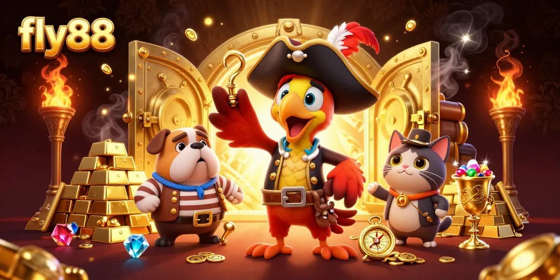 Engage with fly88 while uncovering treasures in an exciting 3D casino adventure filled with vibrant elements.