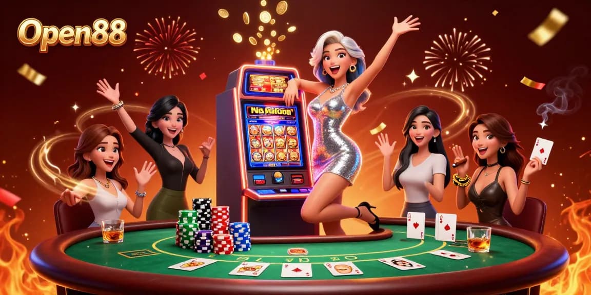 Celebrate wins at Open88 with exciting jackpots and vibrant casino scenes.