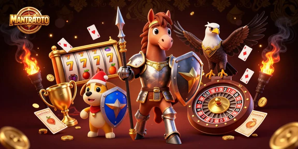Experience thrilling gameplay with MANTRATOTO's premium slots, poker, and roulette in an exciting 3D scene.
