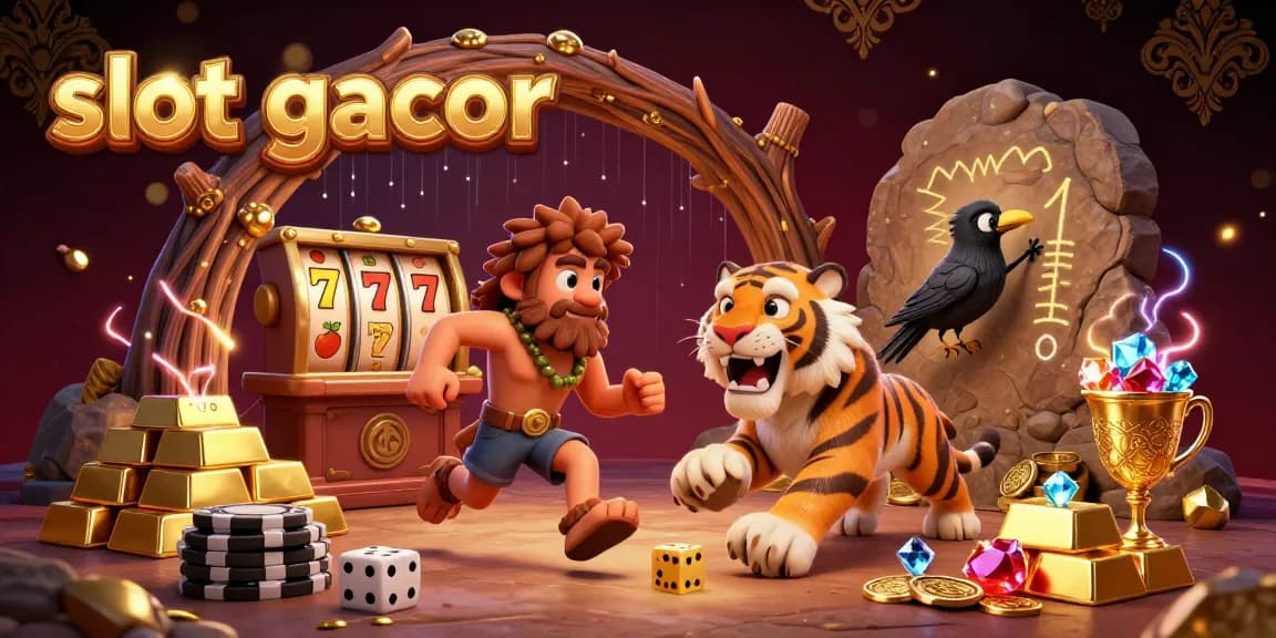 Spin to win big with slot gacor at a lively prehistoric casino brimming with gems and gold!