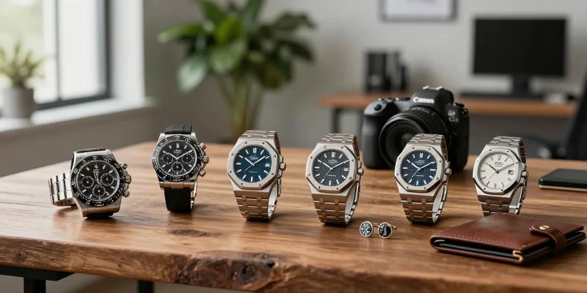 Showcase of super clone watches including Rolex Daytona and Patek Philippe, highlighting luxury and craftsmanship.