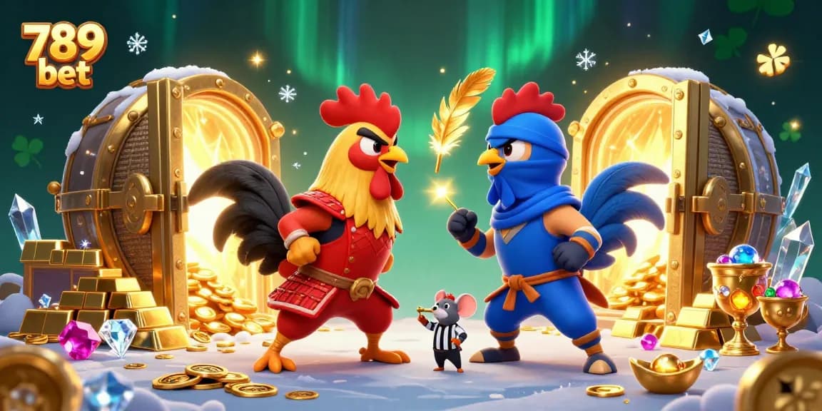 Experience thrilling action with 789 bet as roosters clash in a dramatic casino showdown.