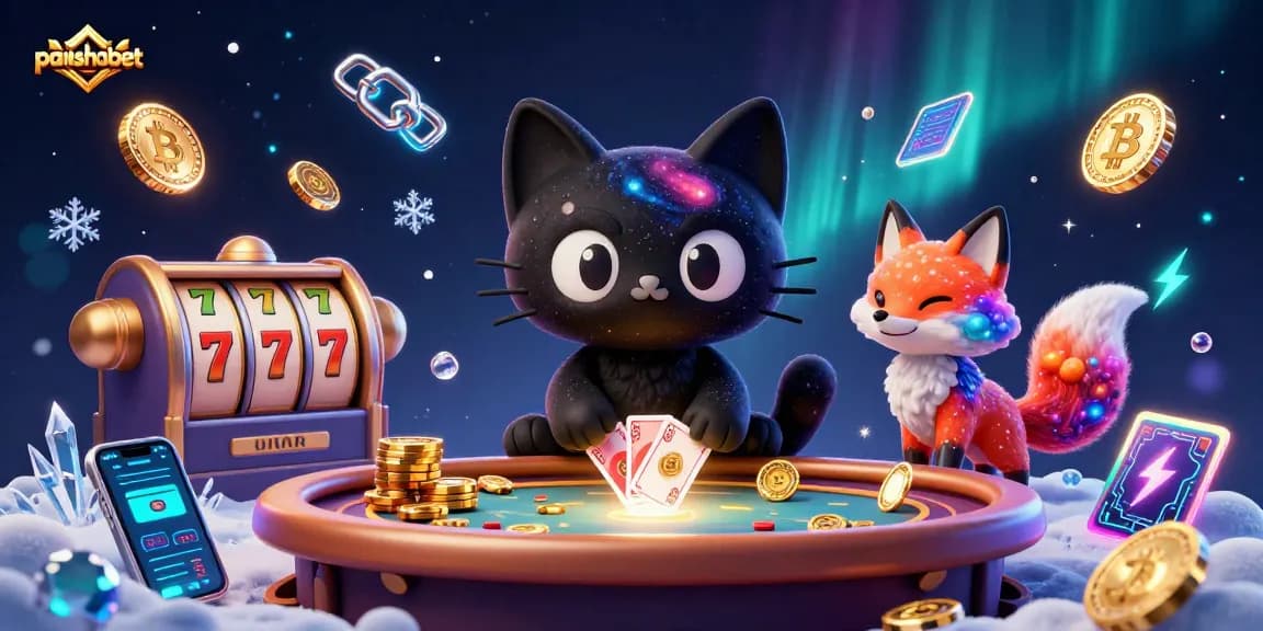 Engage with grandpashabet's vibrant cosmic casino scene featuring unique characters and crypto elements.