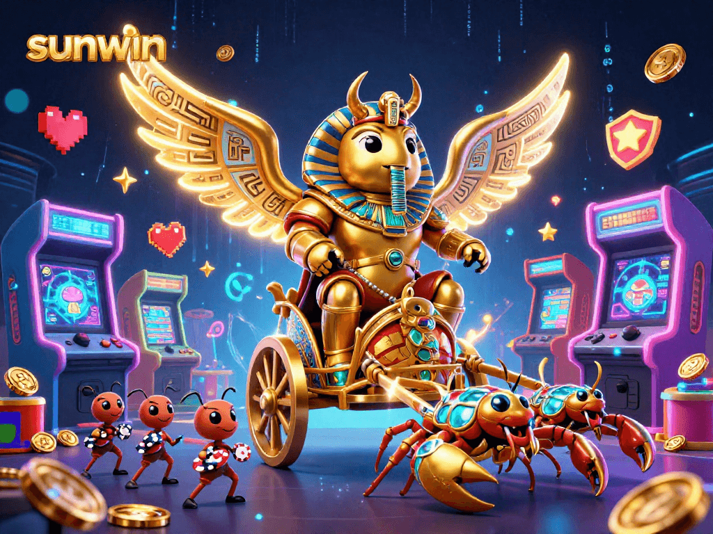 Engage with sunwin's dynamic gaming experience featuring vibrant casino elements and exhilarating characters.