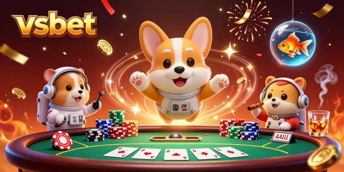 Join the excitement at vsbet with thrilling zero-gravity casino games and colorful floating chips!