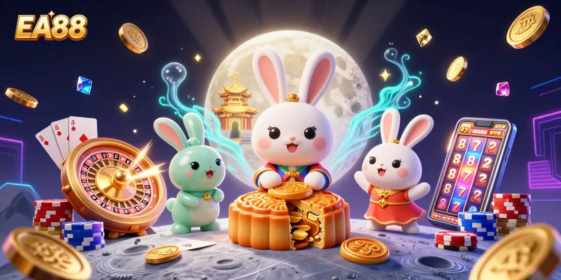 Experience thrilling gaming action at EA88 with vibrant illustrations showcasing the excitement of casino fun.