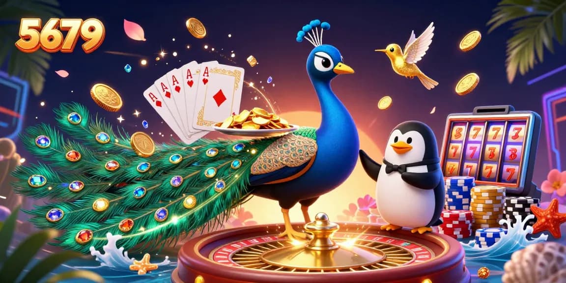 Engage with 5679 and witness a lively casino scene featuring stunning characters and dynamic game elements.