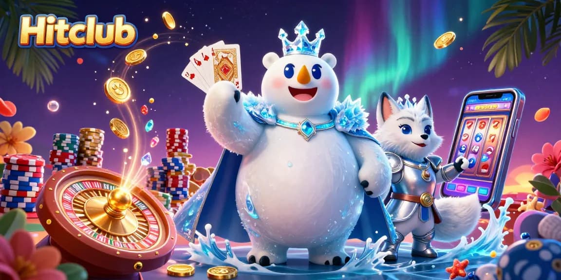 Hitclub players enjoy vibrant slot machines, casino elements, and engaging online gambling experiences.