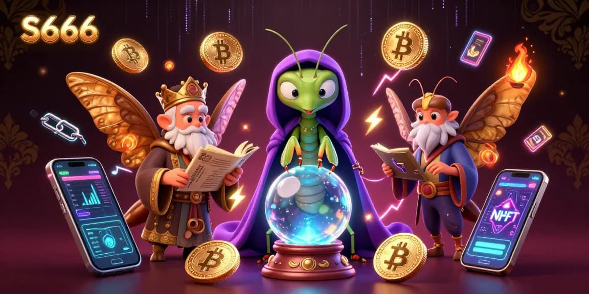 Experience S666's magical world with vibrant casino elements and mystical fortune tellers.