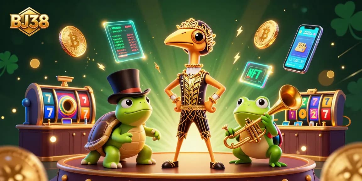 Experience the vibrant gambling scene of BJ38 with lively 3D characters in a dynamic casino setting.