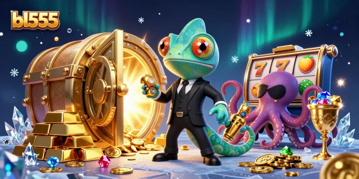 Experience thrilling gameplay at bl555 with colorful slot reels and exciting treasure elements.