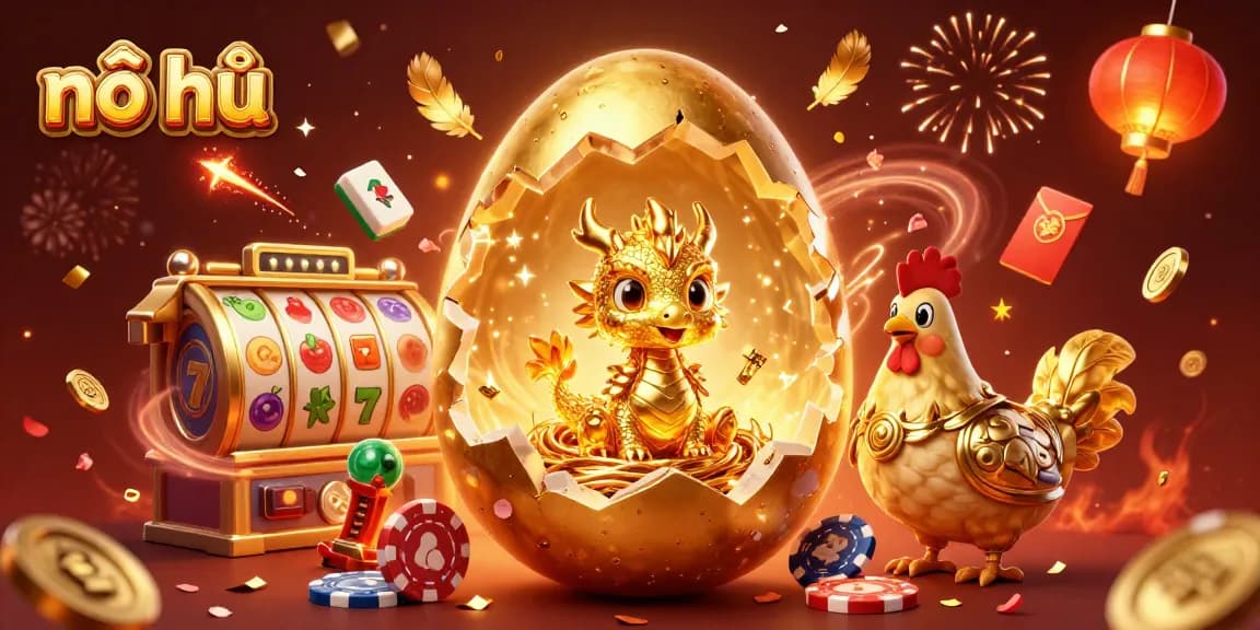 Play nổ hũ for chance to hit jackpots with exciting golden dragon and poker chips.