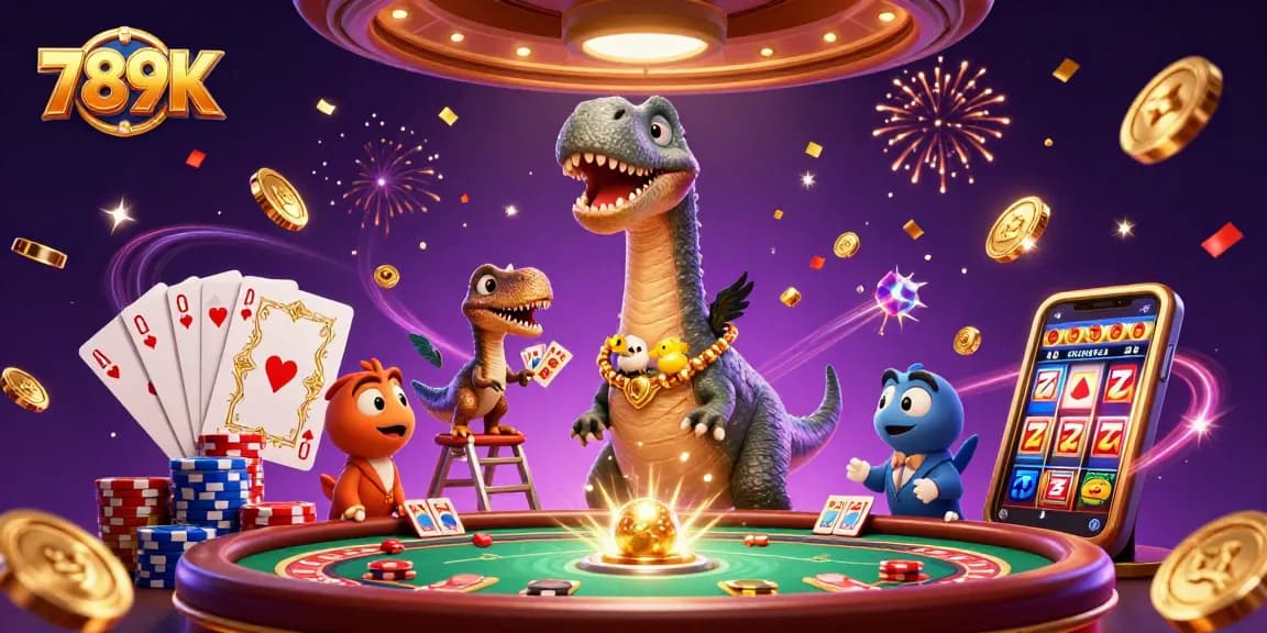 Experience the vibrant energy of the 789K casino scene with dazzling characters and dynamic gameplay.