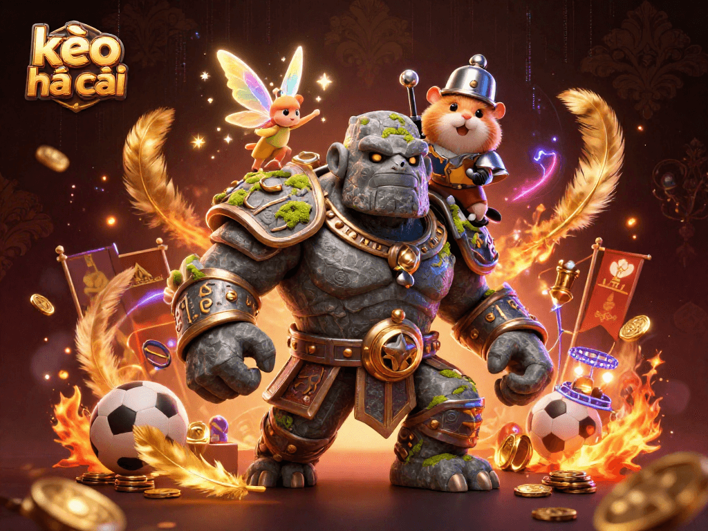 Engage in kèo nhà cái sports betting with animated characters and dynamic casino elements.