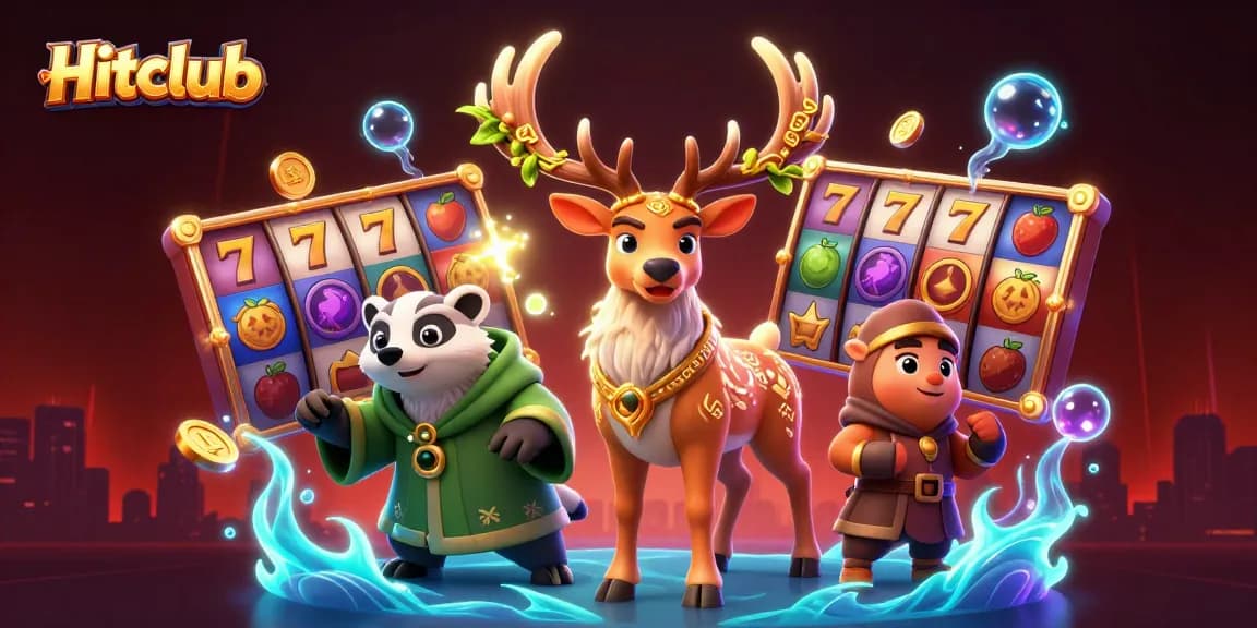 Experience the excitement of Hitclub with 3D characters and vibrant casino elements.