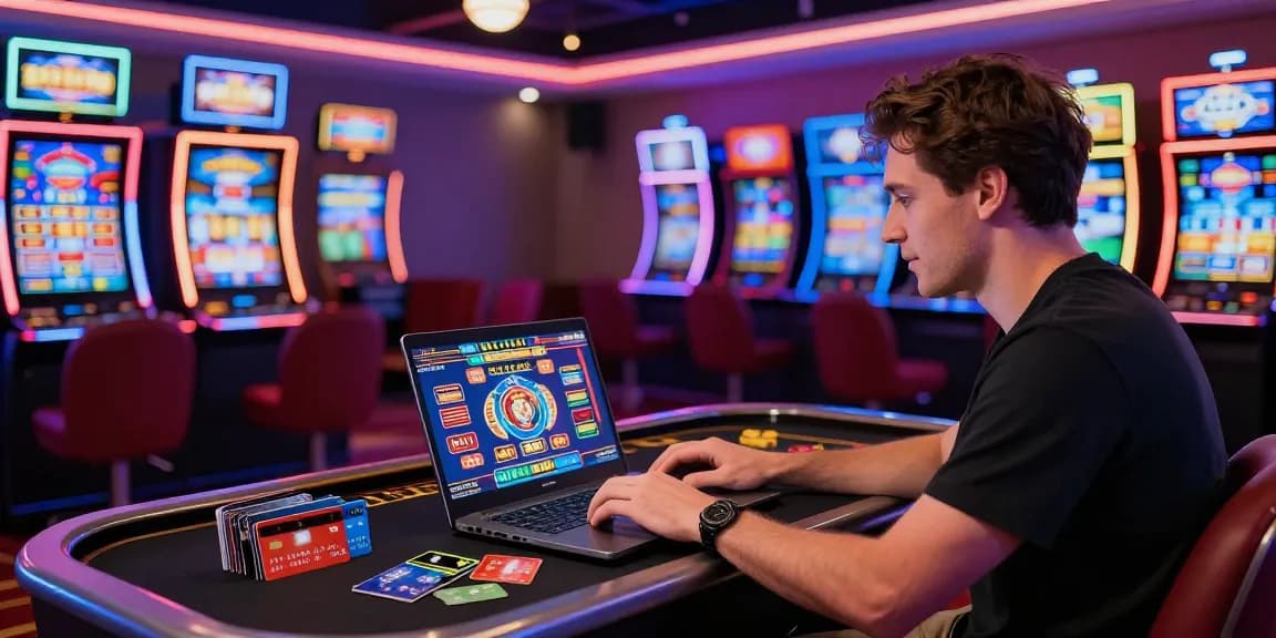 Exciting scene of online casinos that accept credit cards with vibrant gaming setup and player engagement.