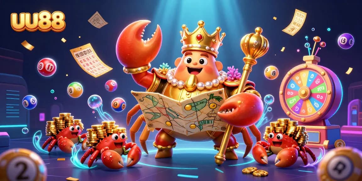 Join the excitement of uu88 with a vibrant, colorful casino-themed celebration featuring games and treasures.