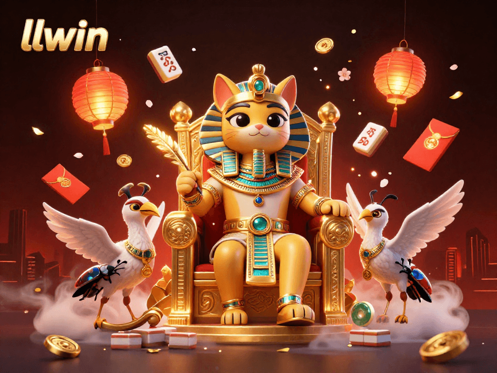Engage in thrilling games at llwin, featuring a rich visual scene with vibrant casino themes.