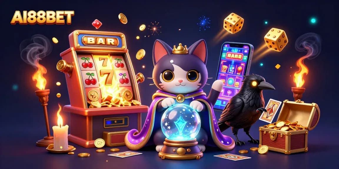 Experience the thrilling world of AI88BET with mystical characters and vibrant gaming elements.