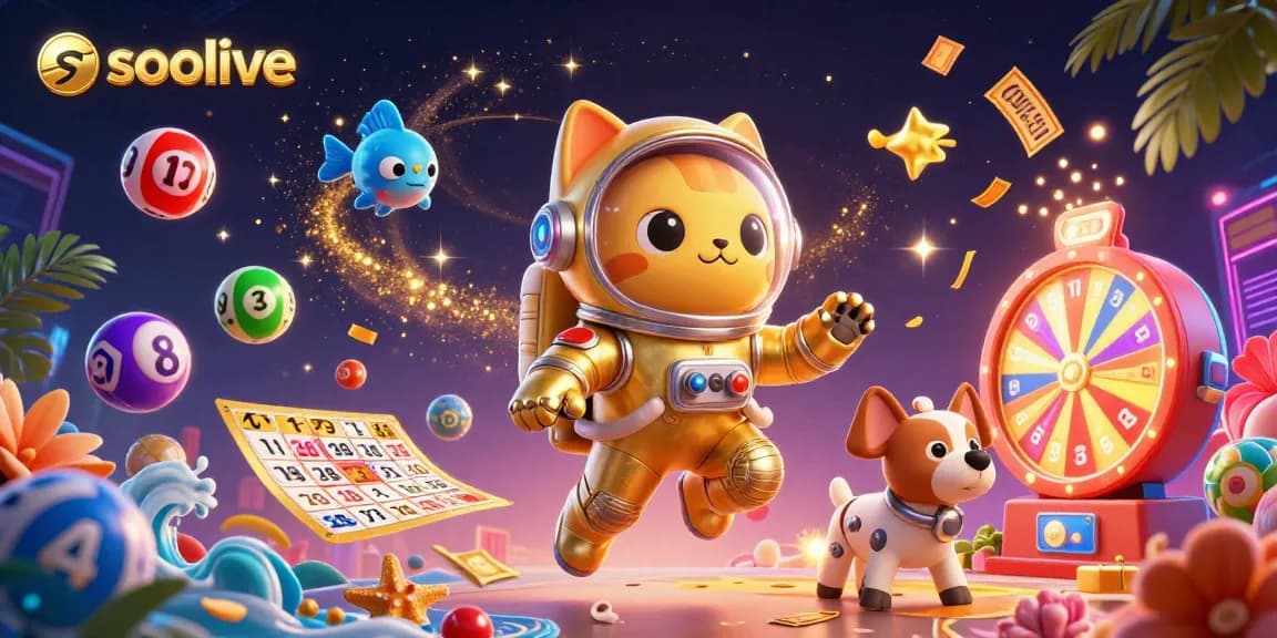 Experience the excitement of Socolive with colorful lottery balls and dynamic casino elements