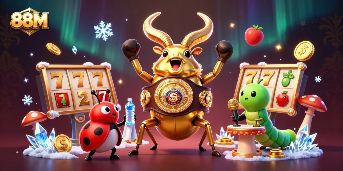 Experience thrilling adventures with 88M as the golden stag beetle champions the casino scene.