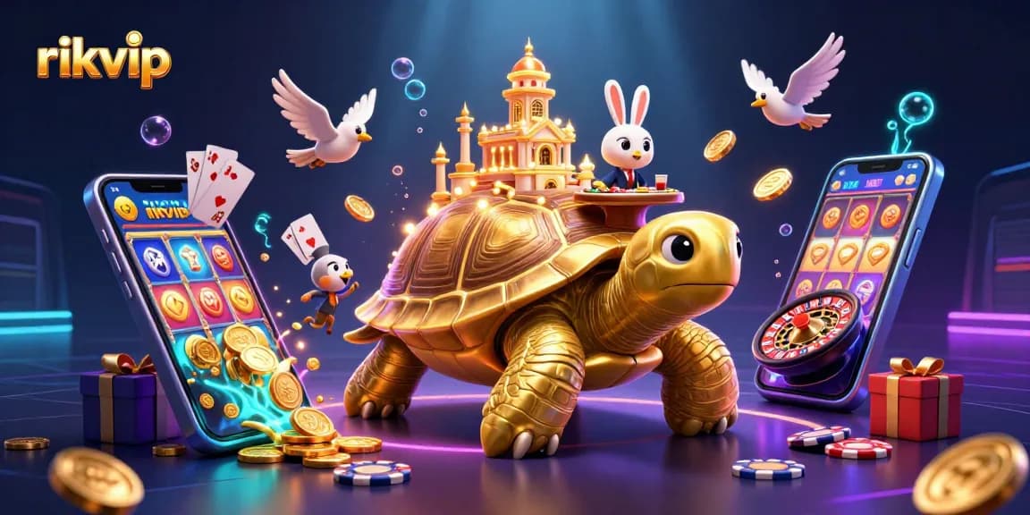 Experience the vibrant action of rikvip casino with golden coins and interactive game elements.