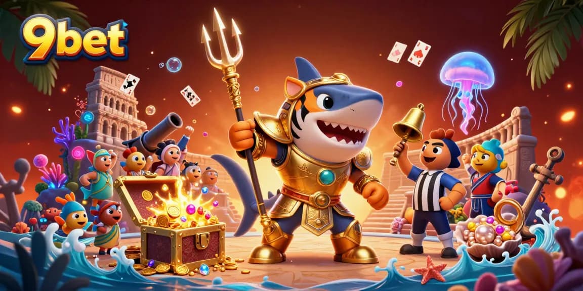 Experience thrilling wins at 9bet with a vibrant underwater gaming scene bursting with excitement!