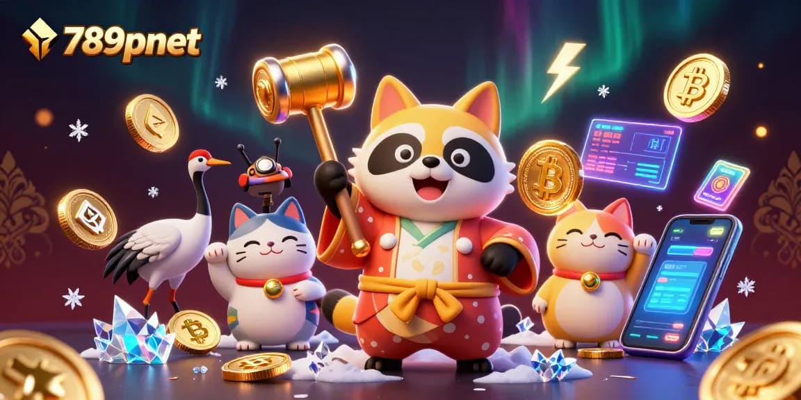 Experience thrilling wins with 789pnet, showcasing joyful characters in a vibrant casino scene.