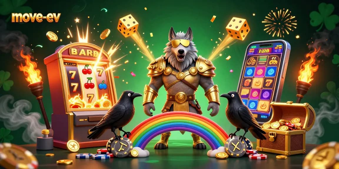 Experience the thrill of move-ev with Odin and ravens amidst a jackpot explosion in a spectacular casino scene.