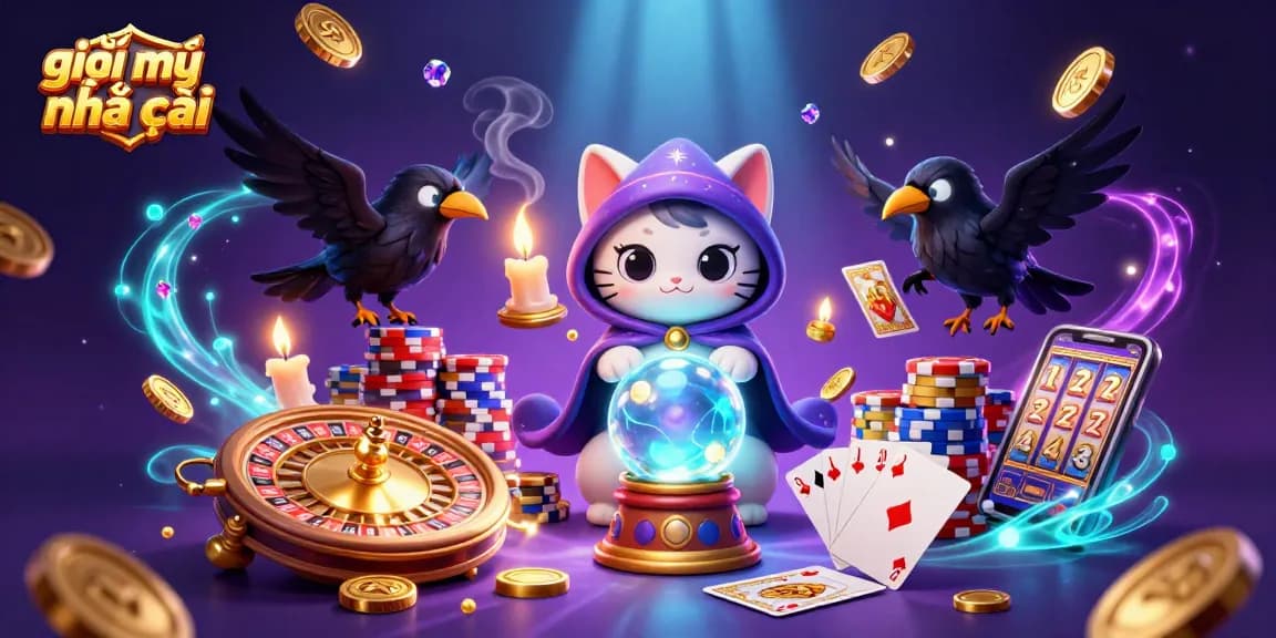 Experience the thrill of giải mã nhà cái with mystical creatures and vibrant casino elements.