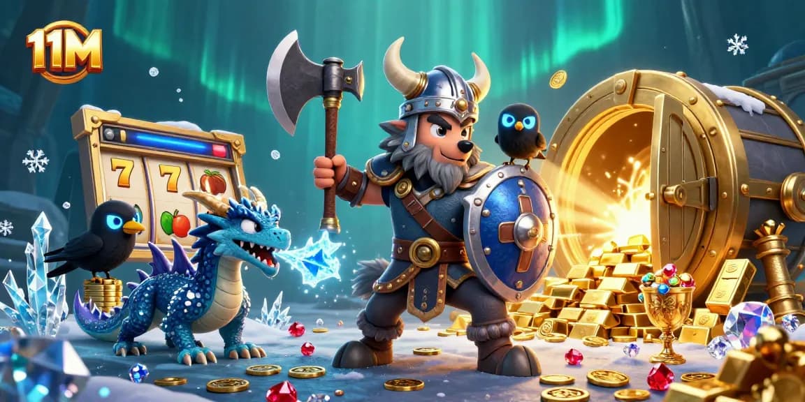 Spin the reels with 11M as Viking warriors and mystical creatures guard the treasure.