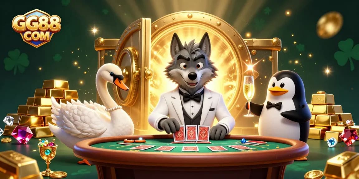 Play big with GG88 COM at a vibrant, immersive casino table with dynamic gambling elements.